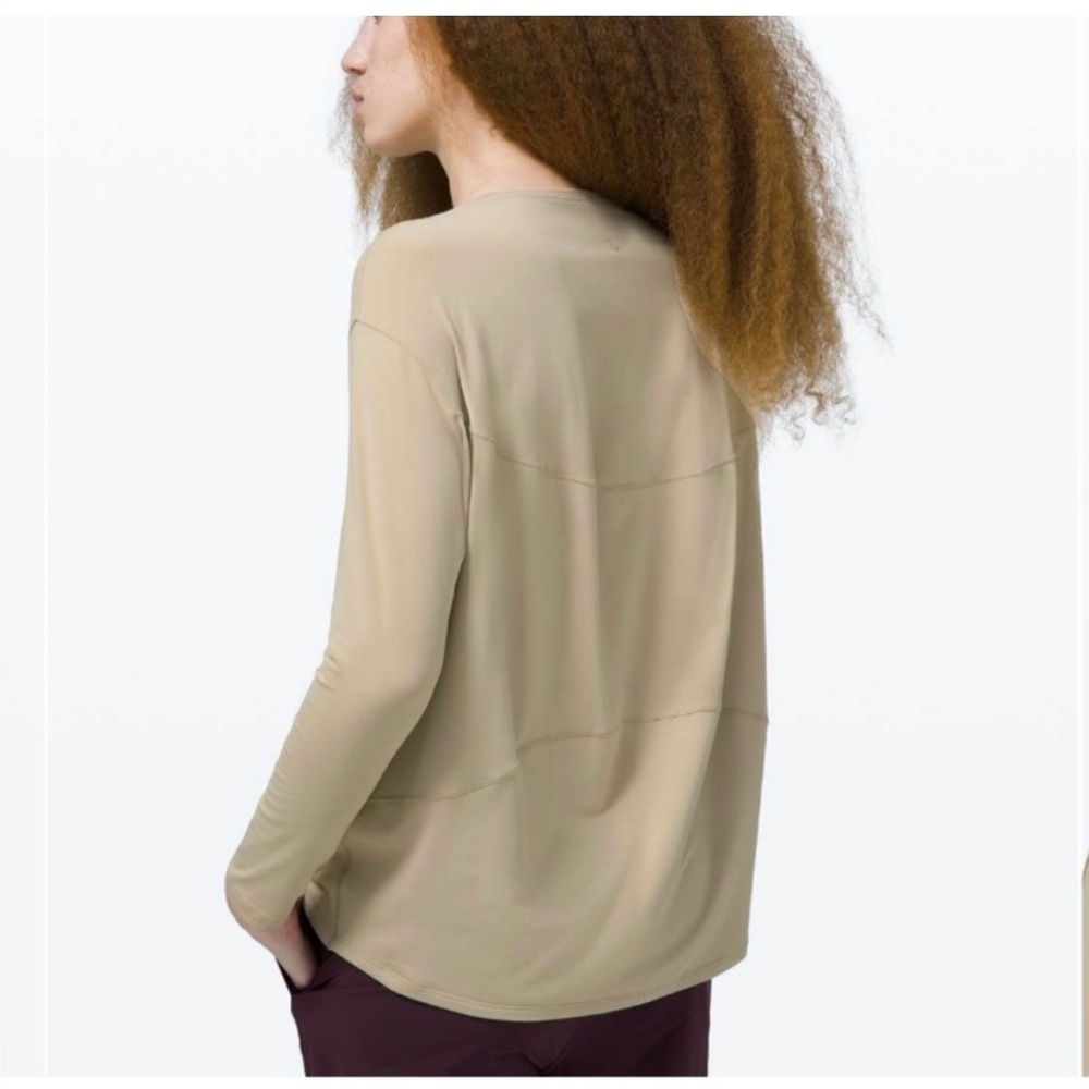 Lululemon Back in action ls Stripe Prosecco Pale Linen 12